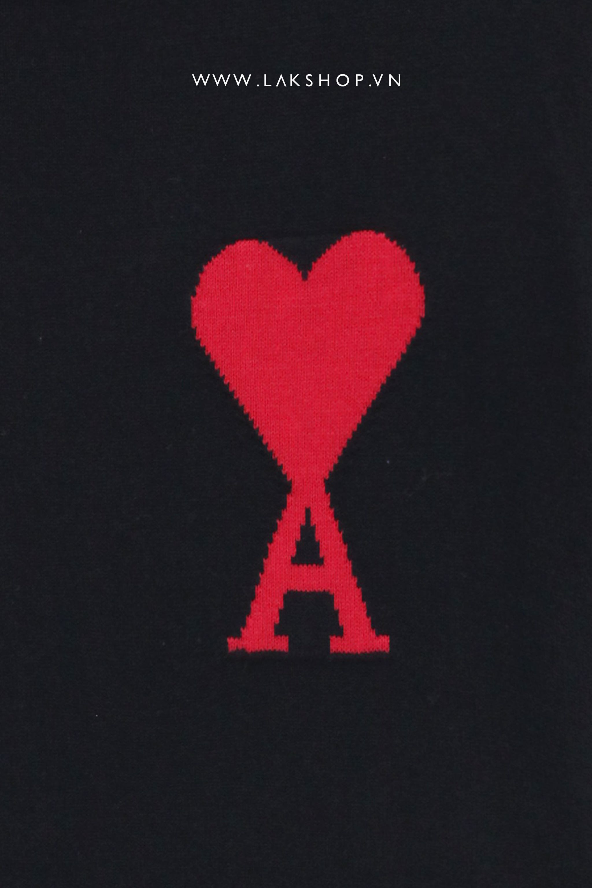 Amj de Cœur Logo Black Knit T-Shirt
