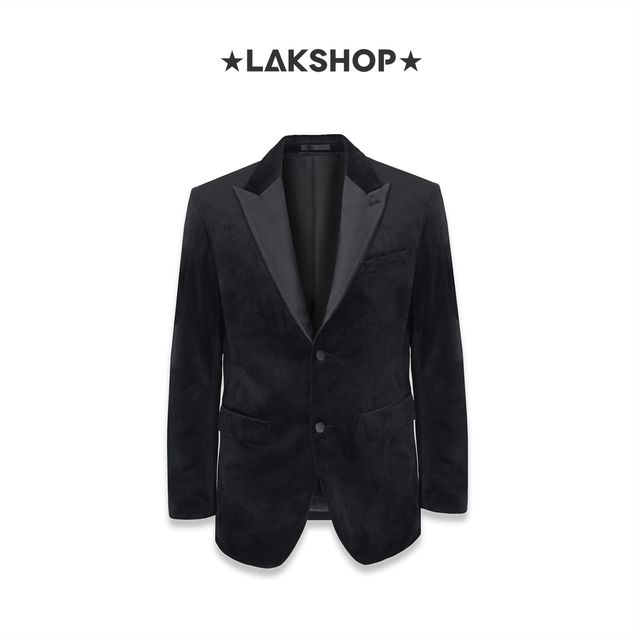 Áo Black Velvet Tuxedo Blazer
