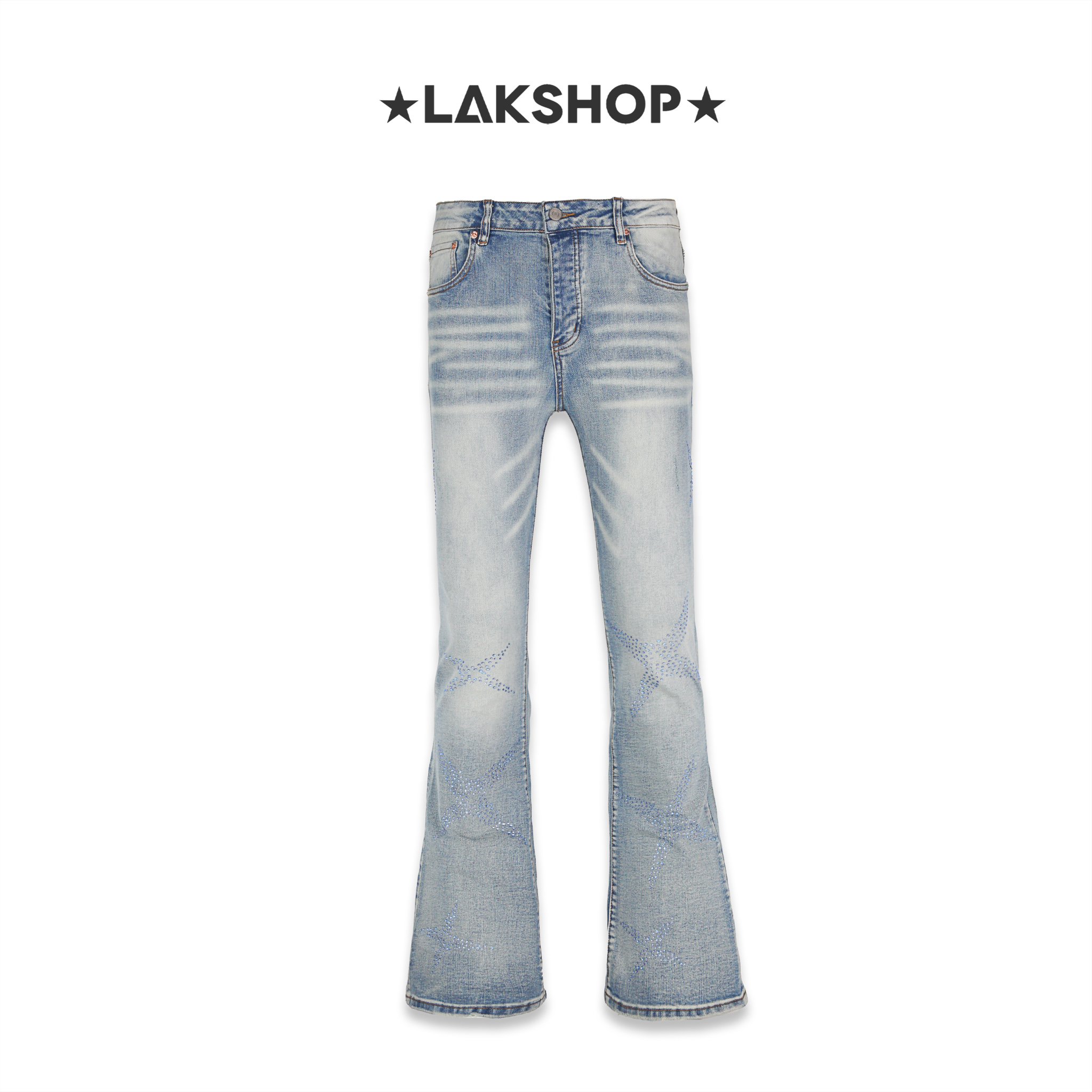Quần Lightning Blue with Bling Bling Flared Jeans