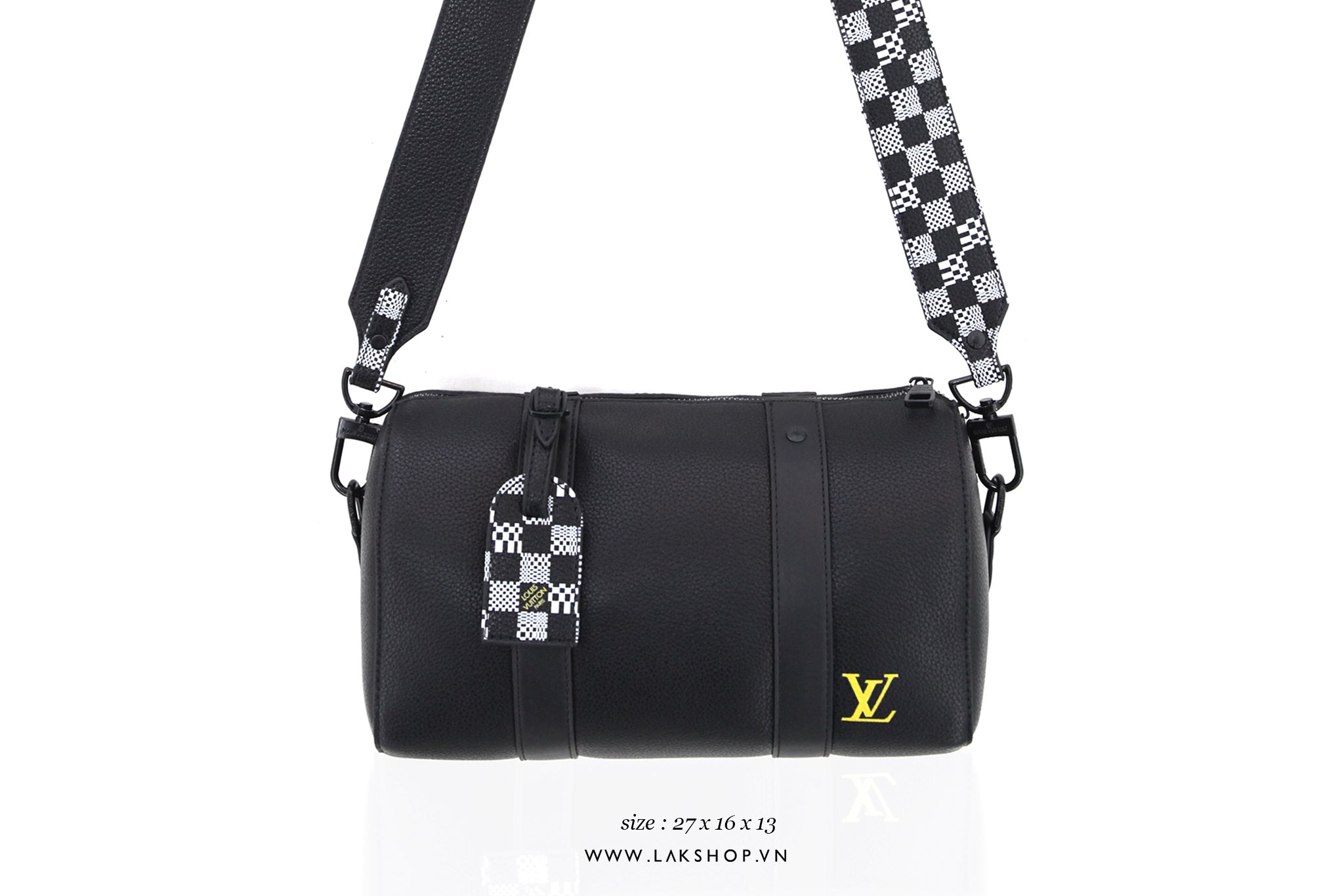 Louis Vuitton City Keepall Black with Checkerboard Bag