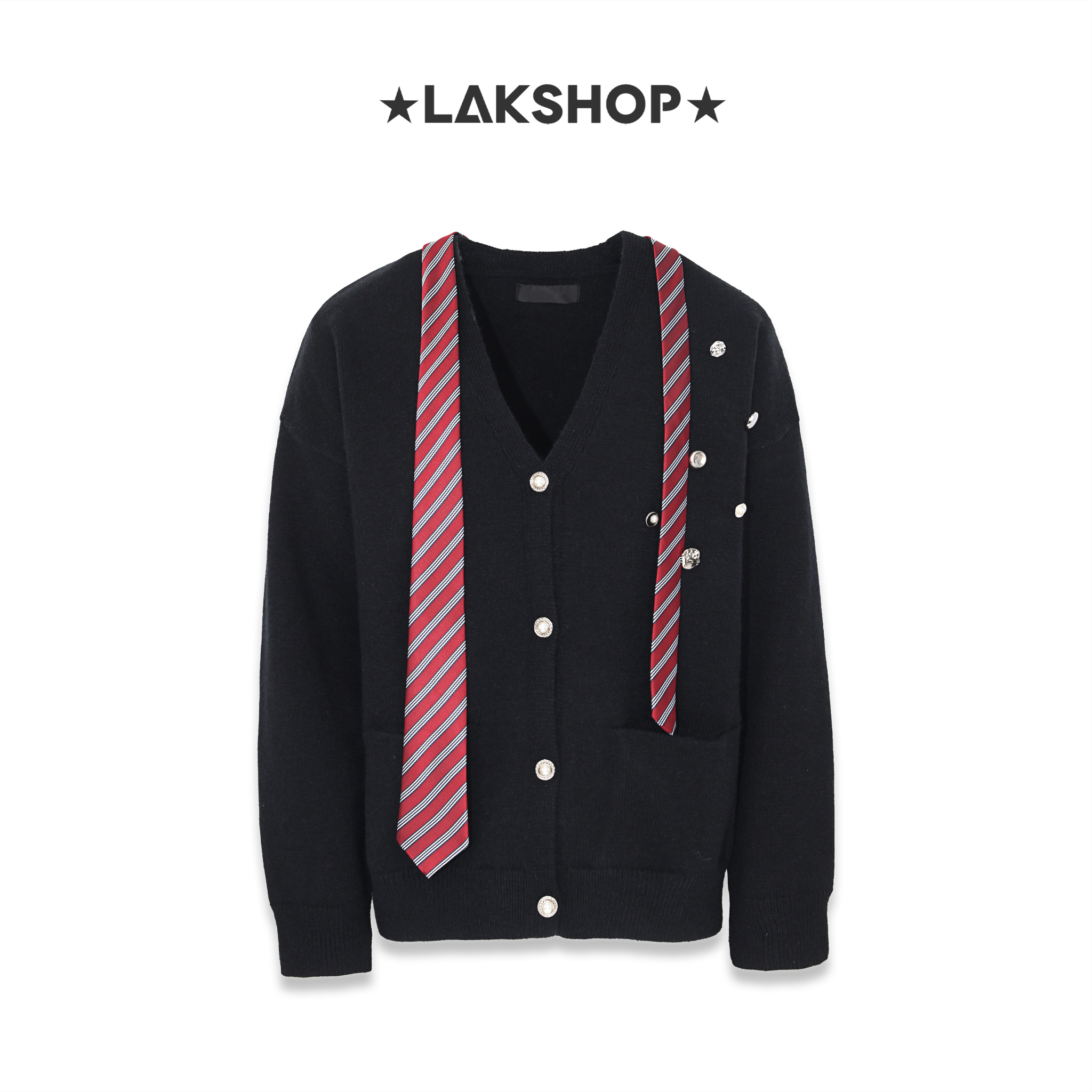 Áo Black With Tie Cardigan