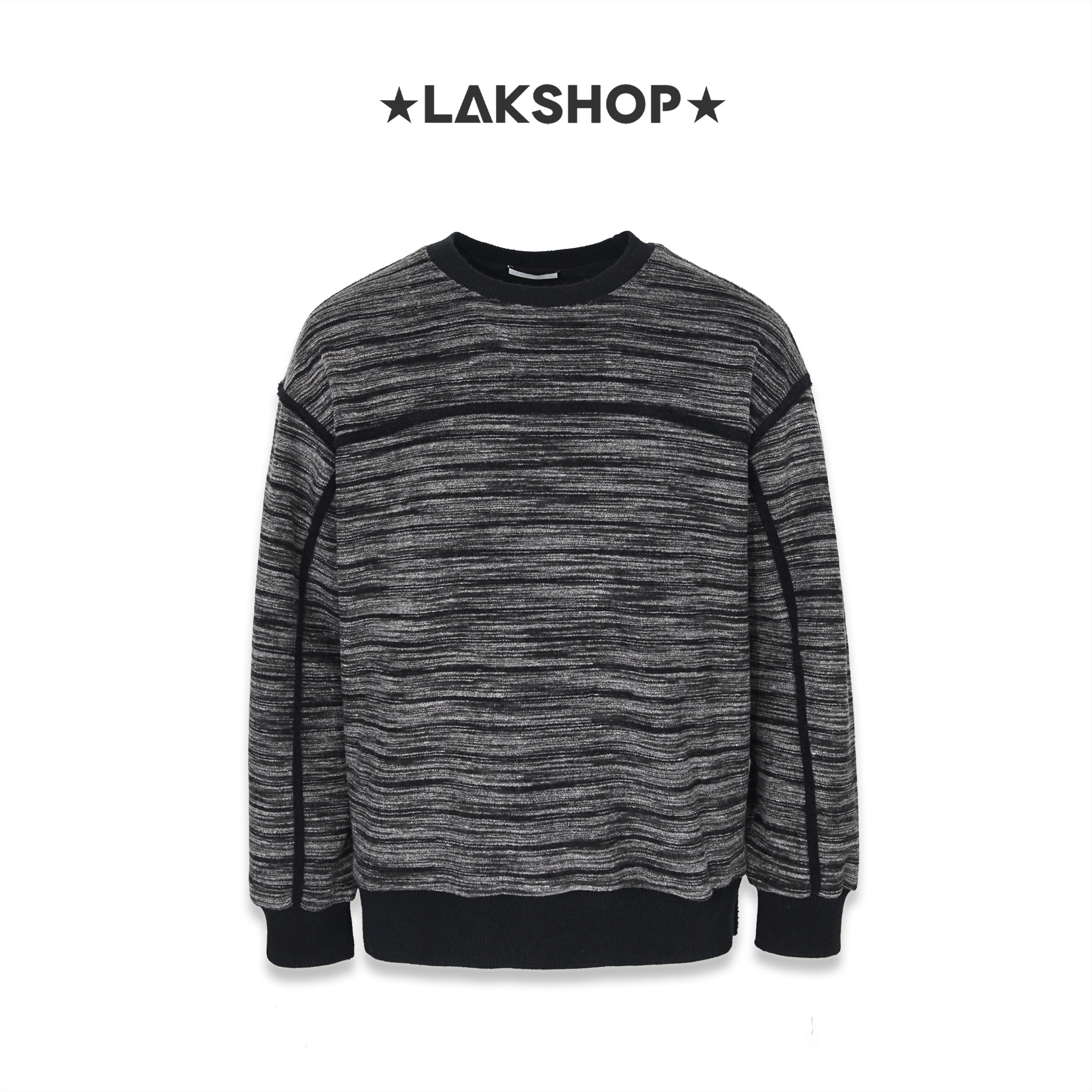 Áo Grey Smoke with Fur Trim Sweatshirt