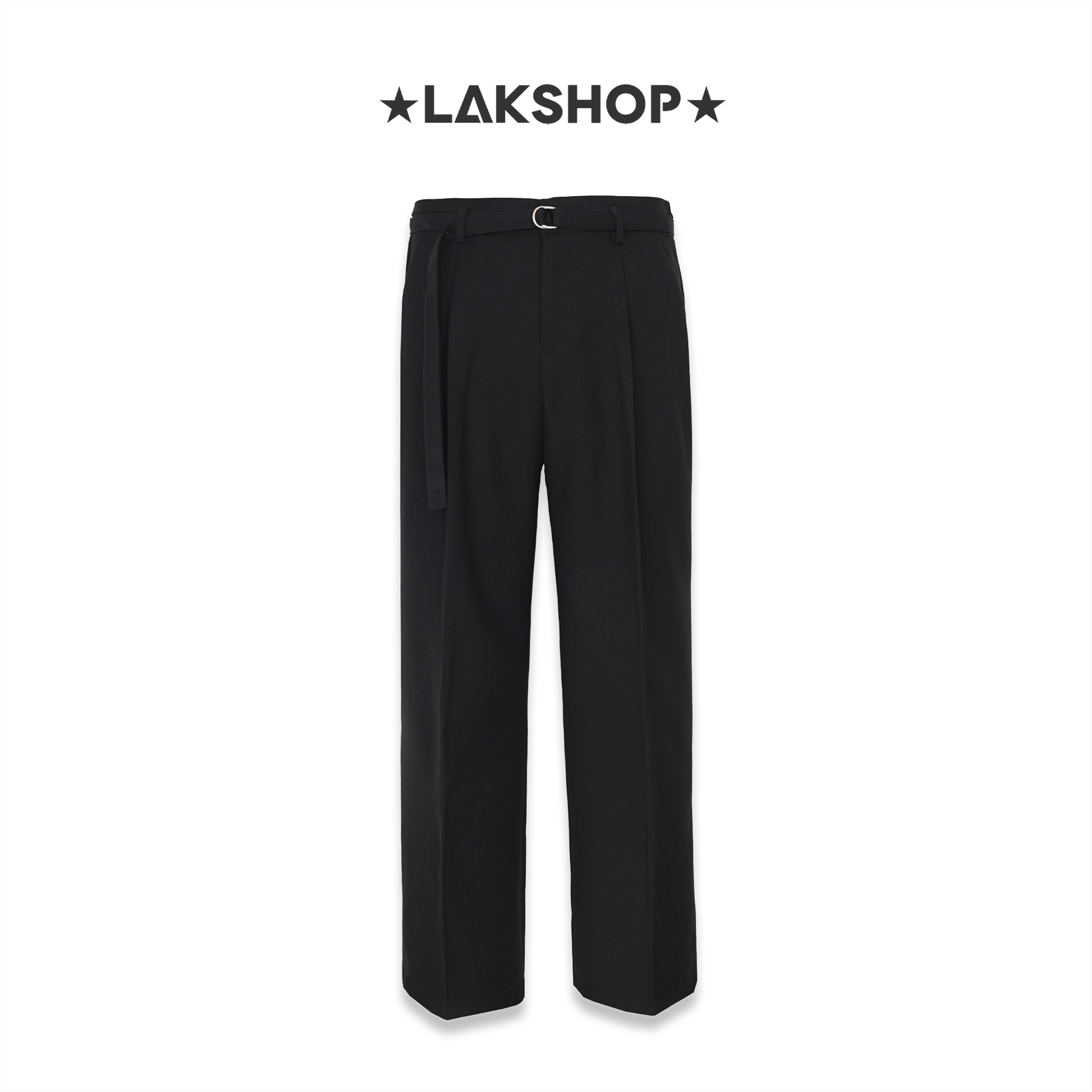 Quần Black Wide Leg Pants with Belt