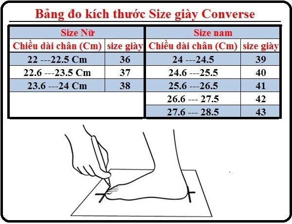 Chỉ bạn cách chọn size giày Converse mà không cần phải đi thử giày