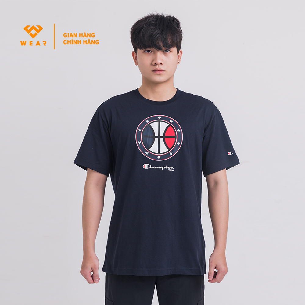 Áo Champion EU CMP USA Tee - Navy - 216897NVY 