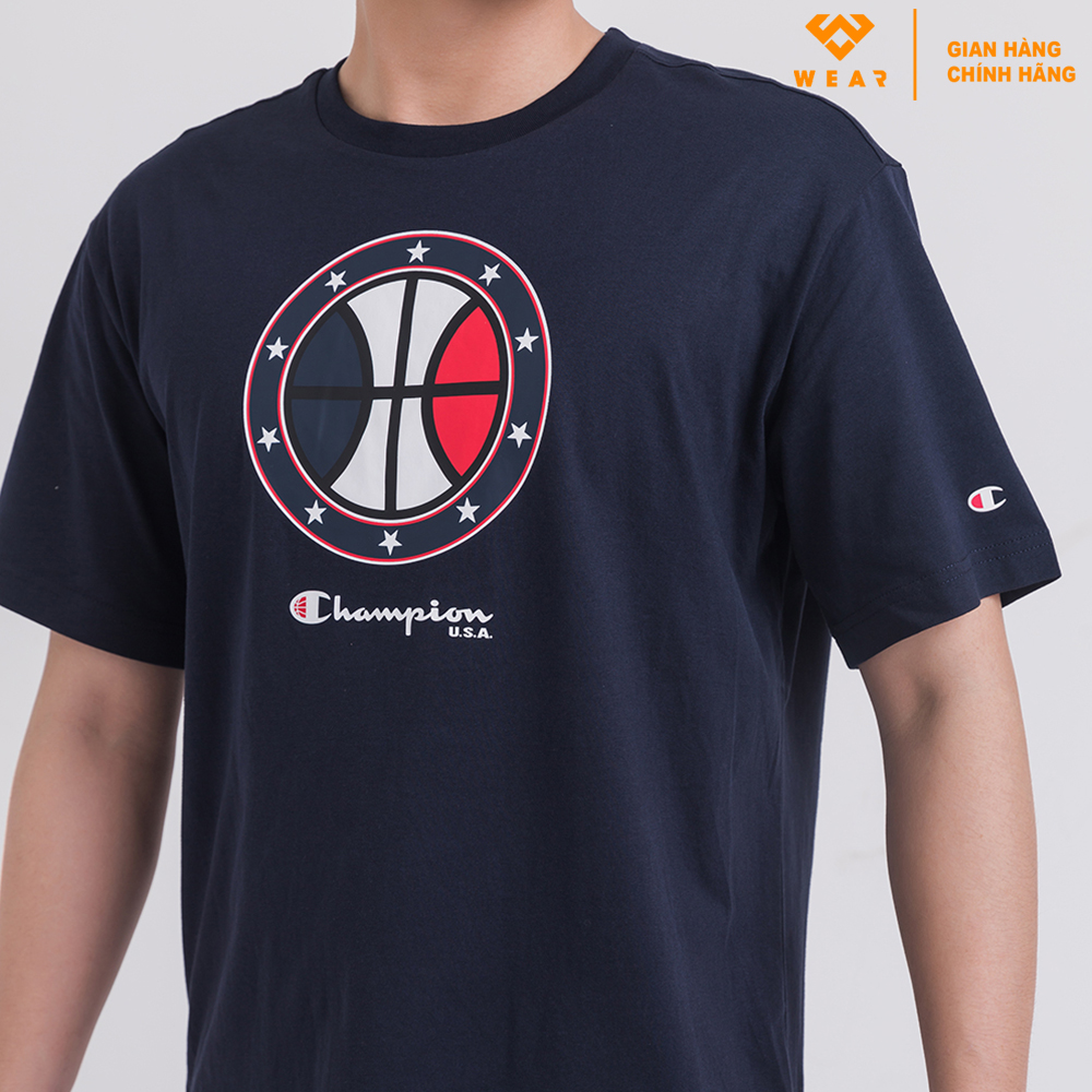 Áo Champion EU CMP USA Tee - Navy - 216897NVY 