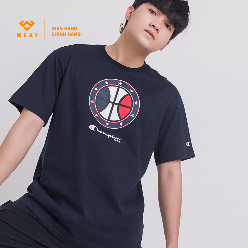 Áo Champion EU CMP USA Tee - Navy - 216897NVY 