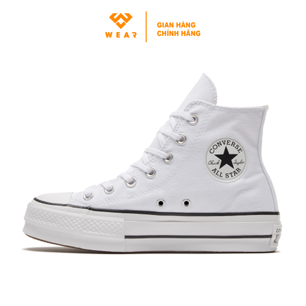 Converse Platform White Canvas Sneakers Giày Converse Chuck Taylor