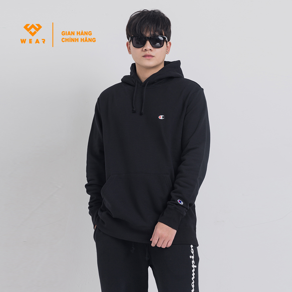 Áo Hoodie Champion JP C Pullover - Black - C3Q101090