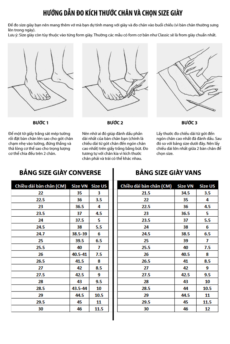 Converse size 5.5 top là size bao nhiêu