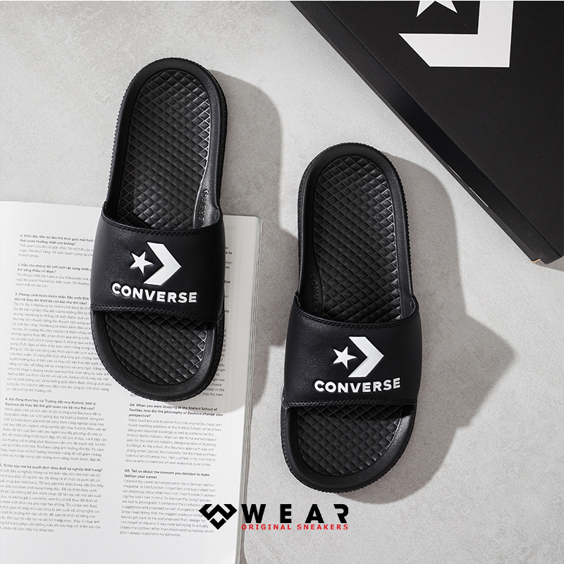Black converse slides Clearance