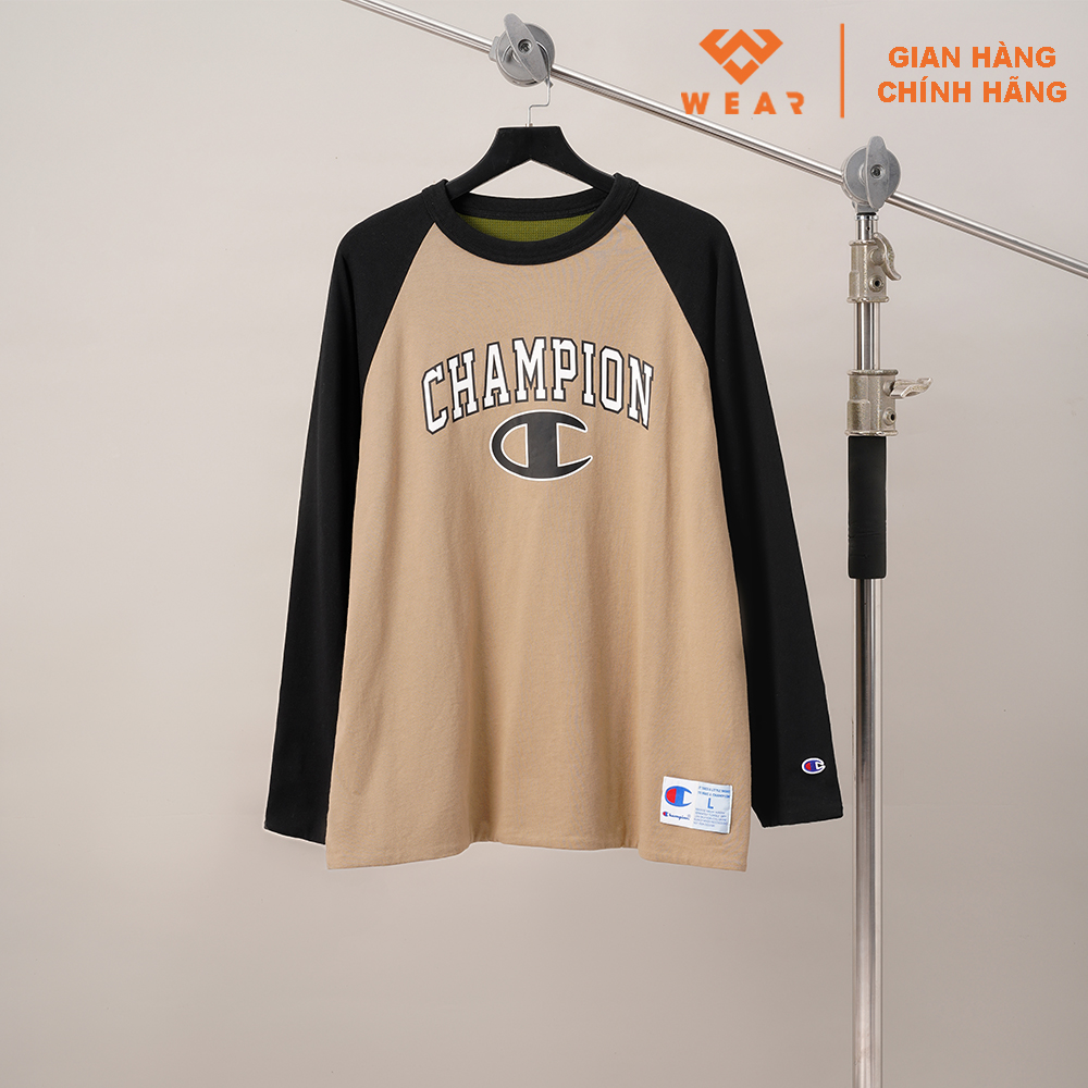 Áo Champion JP Long Sleeve T-Shirt Beige C3U411BEI WearVN
