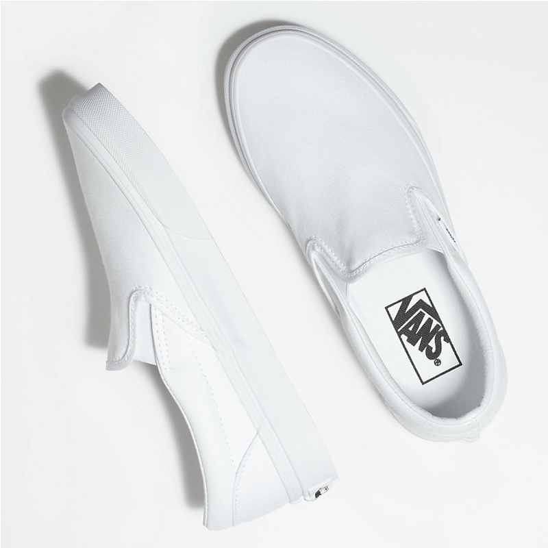 Giày Vans Classic Slip-On All White - Vn000Eyew00 Wearvn