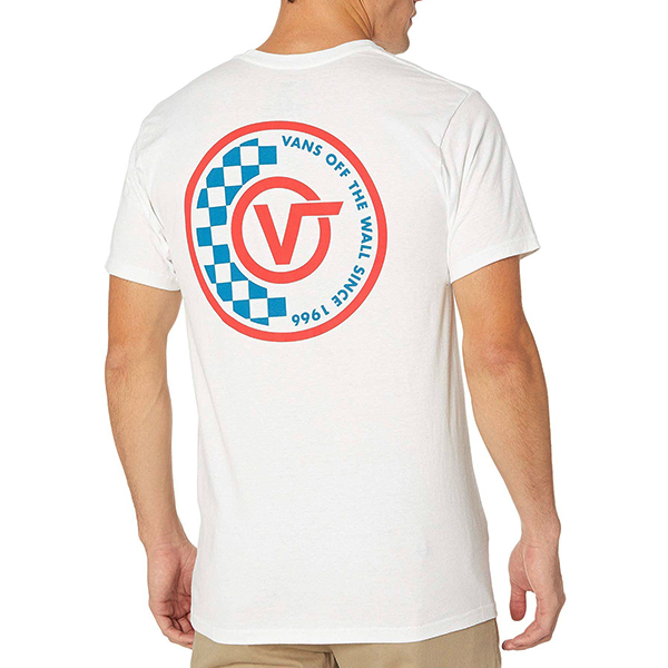 Áo Vans Checker Circle V Tee - VN0A49KSWHT