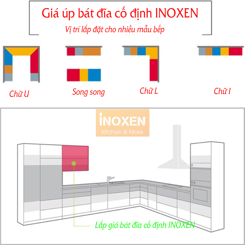 Giá để bát đĩa inox 304 trong tủ bếp Thiết kế đẹp và hữu dụng cho không gian bếp hiện đại