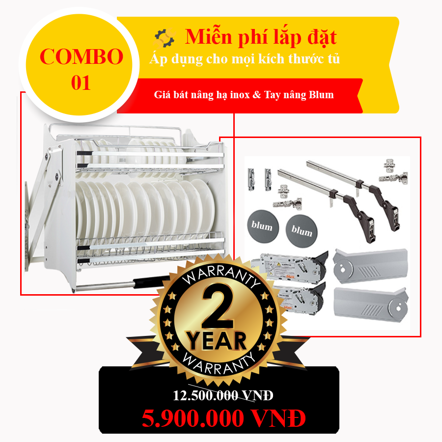 Kích Thước Giá Bát Đĩa Nâng Hạ