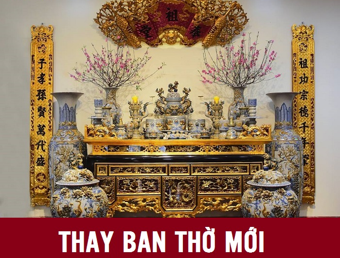 Bài văn khấn thay bàn thờ gia tiên mới