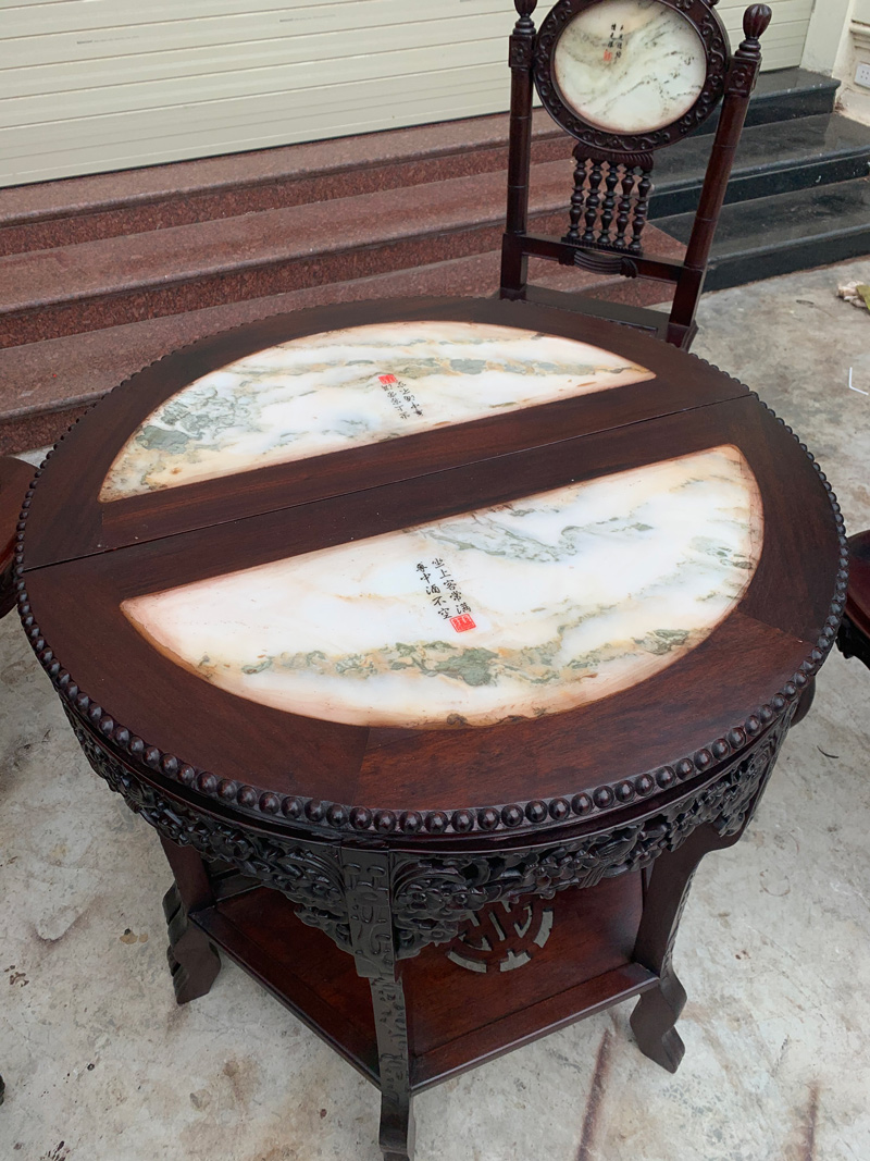 bộ bàn ăn gỗ gụ 4 ghế