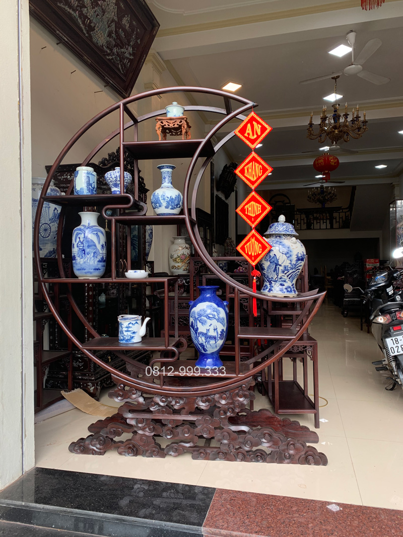 kệ trưng bày gốm sứ