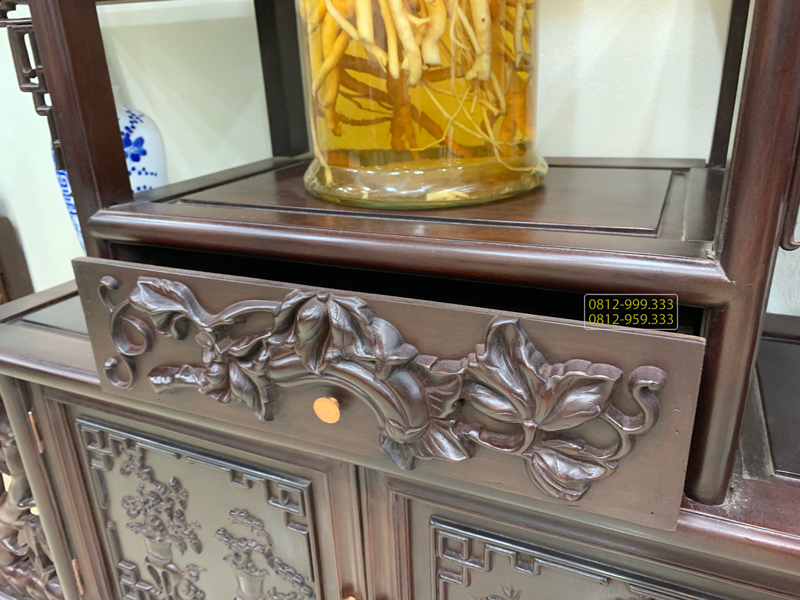 tủ bình phong gỗ gụ
