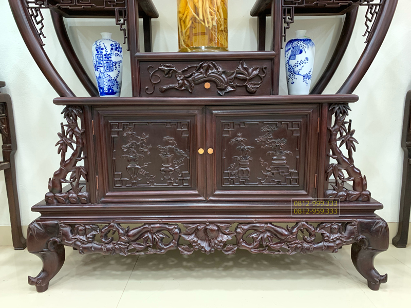 tủ bình phong gỗ gụ