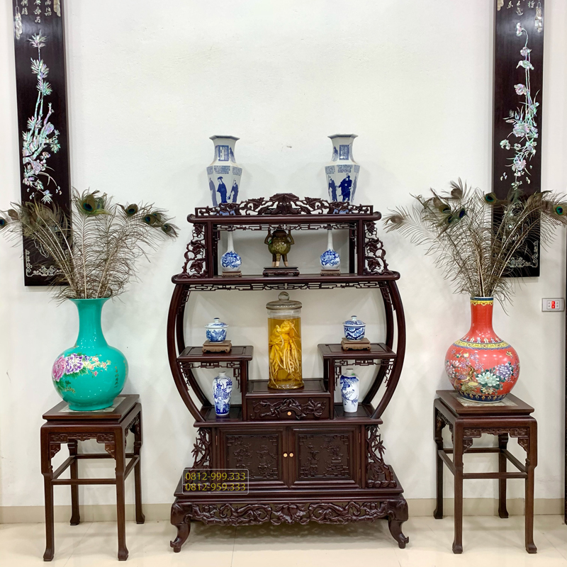 tủ bình phong gỗ gụ