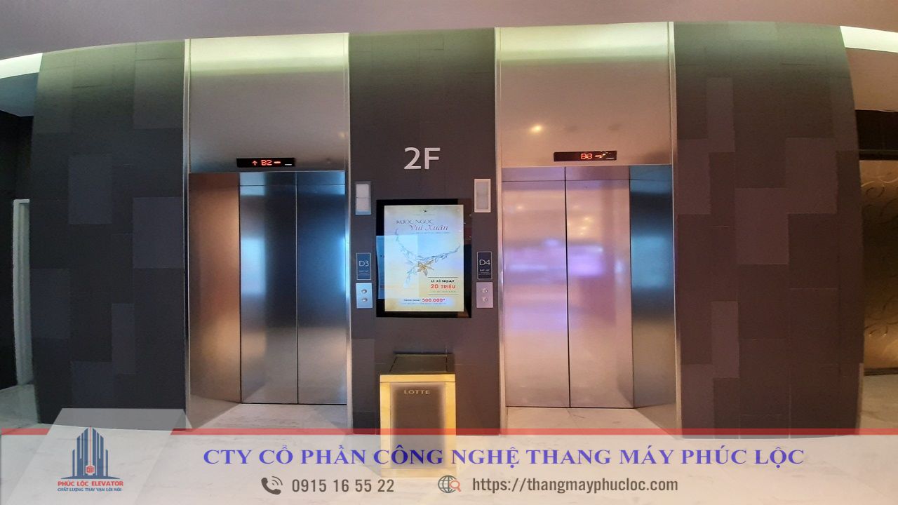 Các mẫu cửa thang máy inox vàng đẹp, sang trọng nhất năm 2020