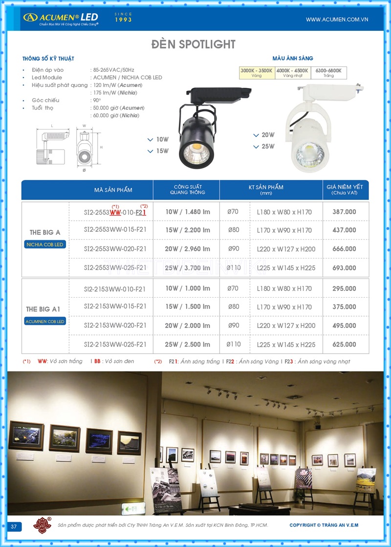 Bảng giá đèn led Acumen mới nhất 2022 41