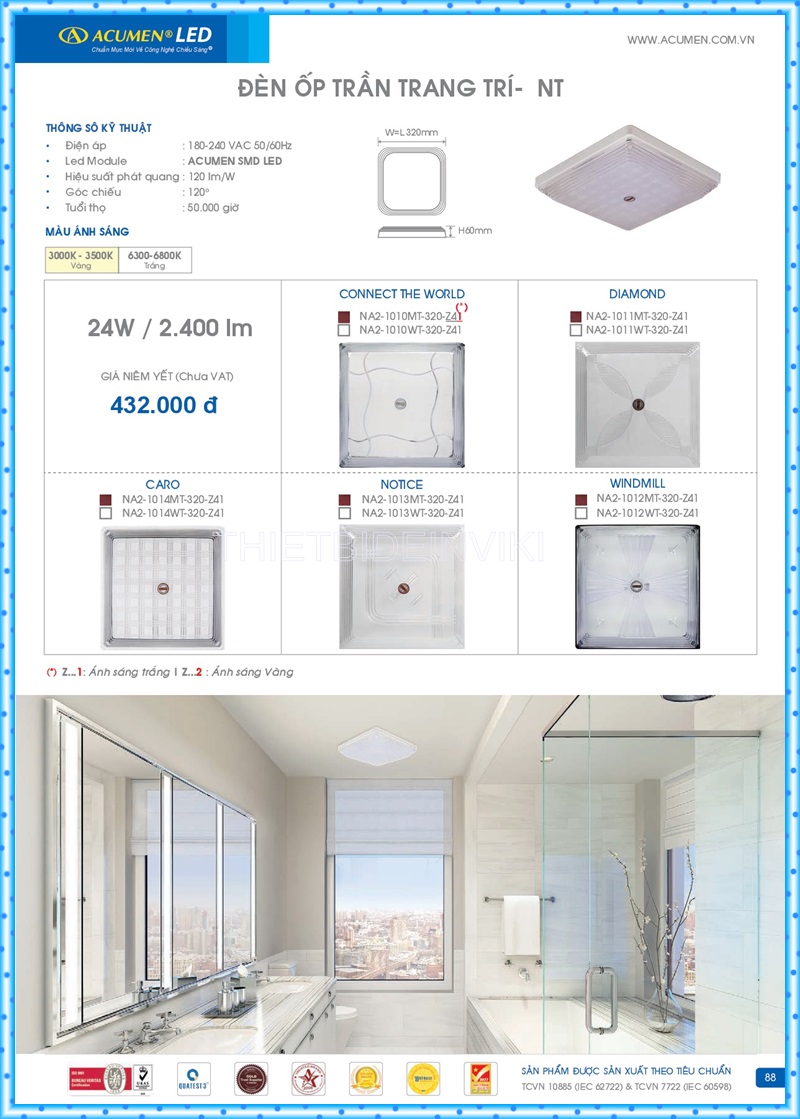Bảng giá đèn led Acumen mới nhất 2022 92