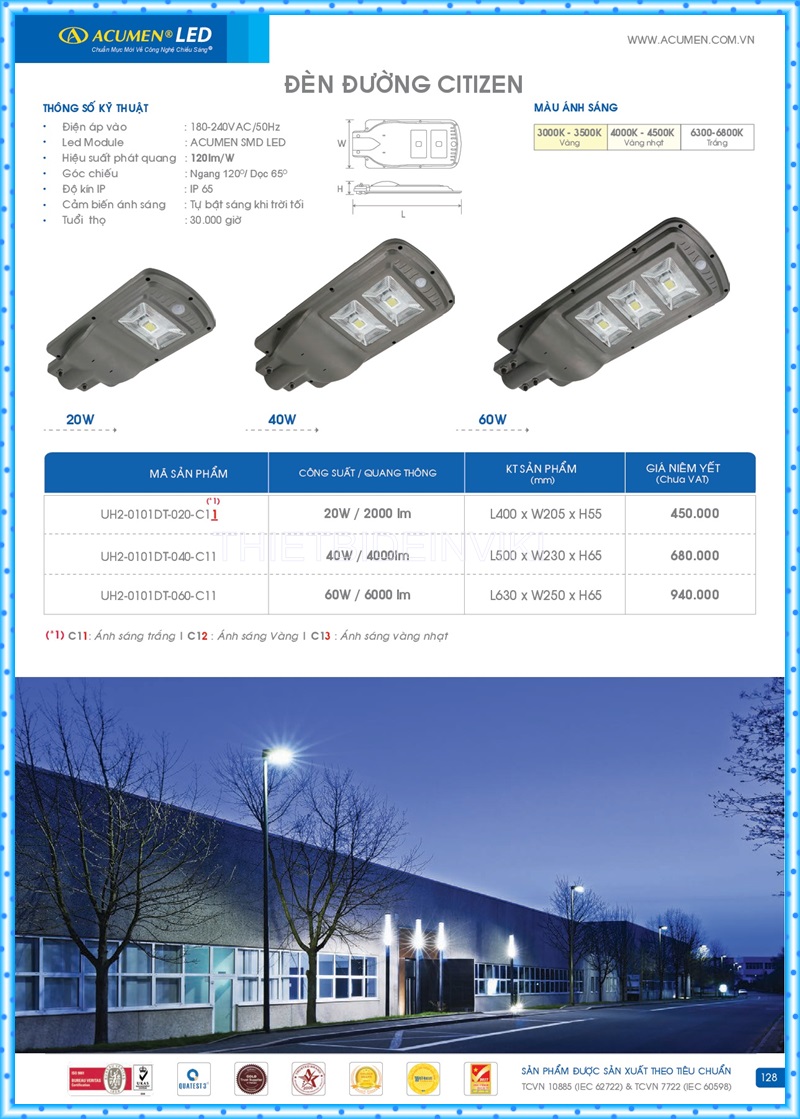 Bảng giá đèn led Acumen mới nhất 2022 132
