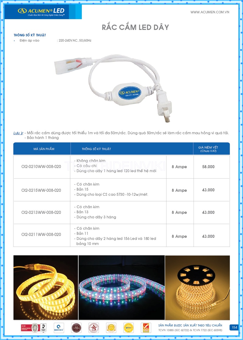 Bảng giá đèn led Acumen mới nhất 2022 158