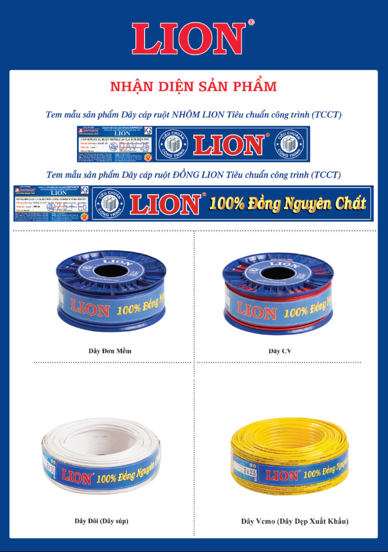 Bảng giá dây điều khiển LION 5