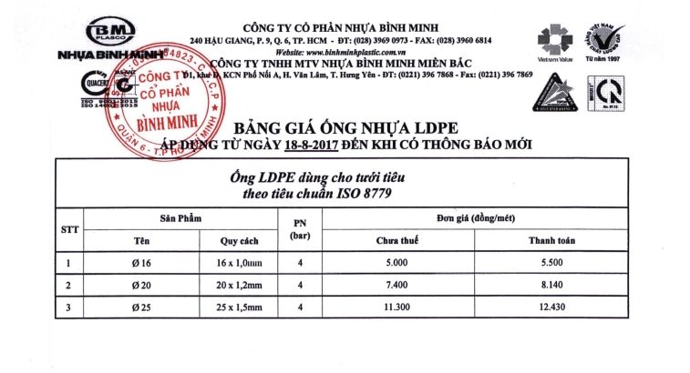 Ống LDPE