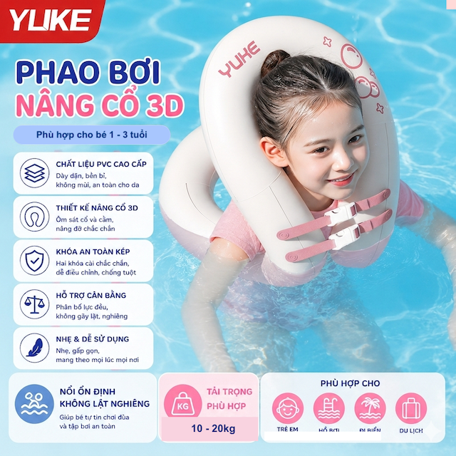 PHAO BƠI CHỮ U CHO BÉ 1-3 TUỔI – THIẾT KẾ CHỐNG LẬT, TẬP BƠI AN TOÀN