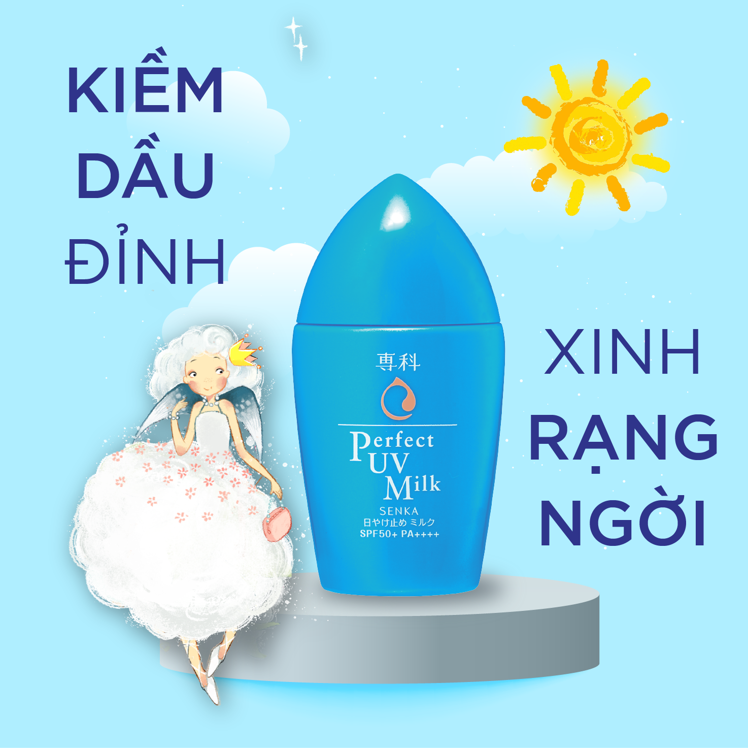 Sữa chống nắng Senka Perfect UV Milk SPF50+ PA++++