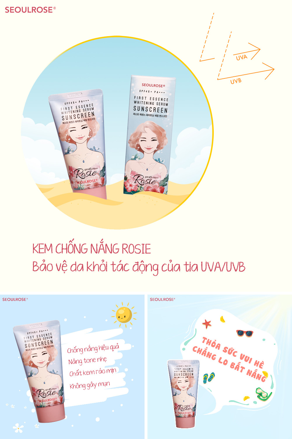 kem-chong-nang-da-kho-rosie-first-essence-whitening