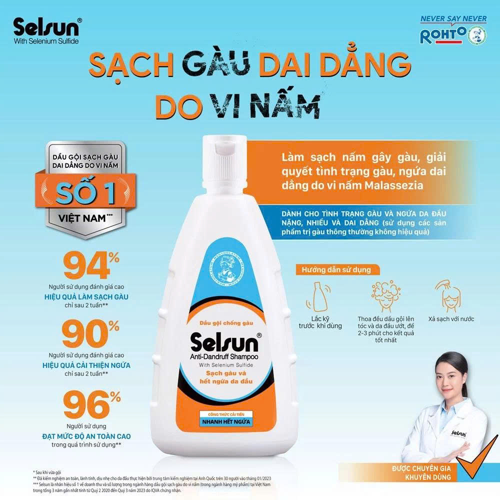 dầu gội trị gàu Selsun