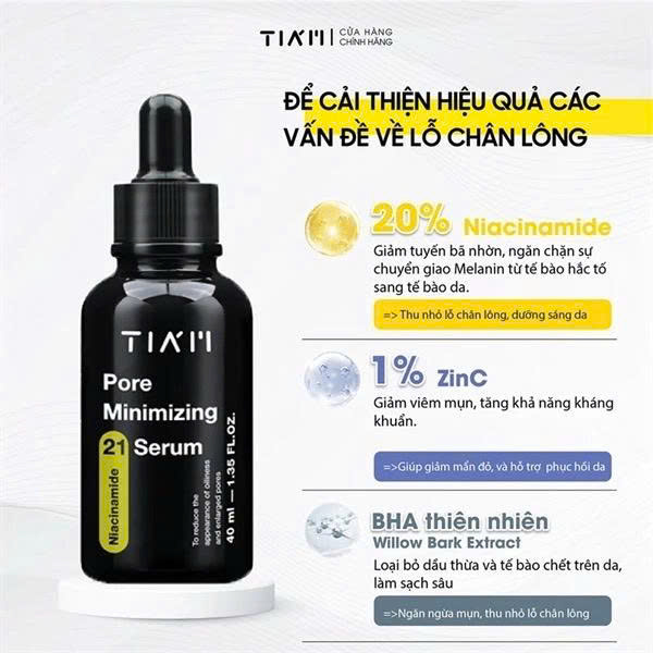 Serum Tiam Đen 20% Niacinamide
