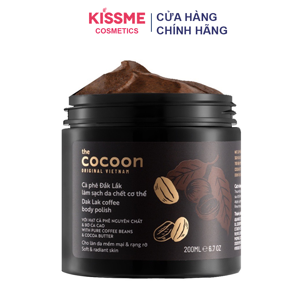 Tẩy Da Chết Cocoon Dak Lak Coffee Body Polish Từ Cà Phê Đak Lak 200ml