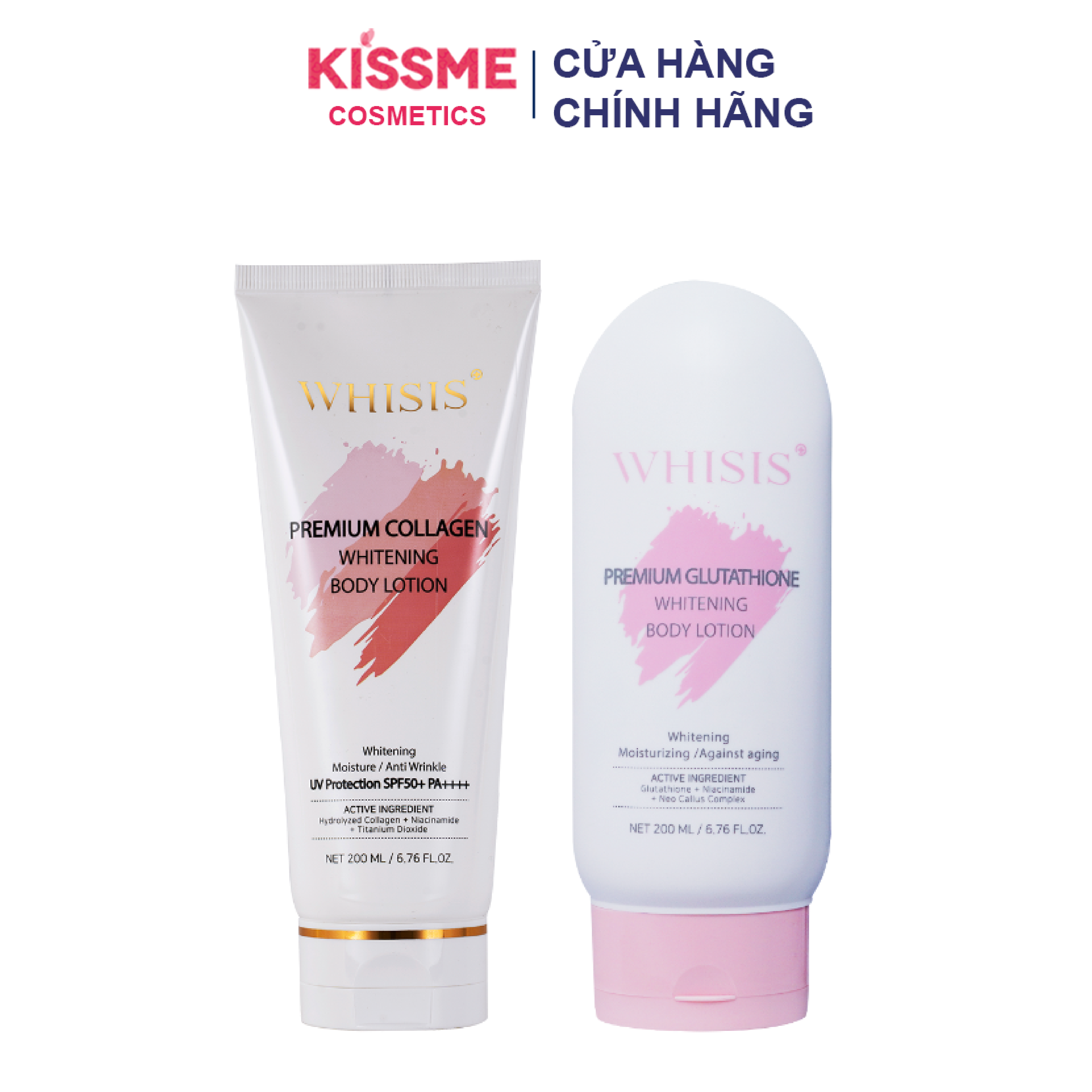 whisis premium glutathione whitening body lotion Dưỡng thể trắng da Whisis Premium Whitening Body Lotion Kissme Cosmetics