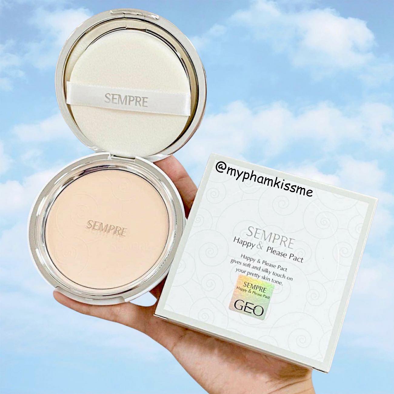 Phấn Phủ Siêu Mịn Geo Sempre Happy & Please Pact Kissme Cosmetics