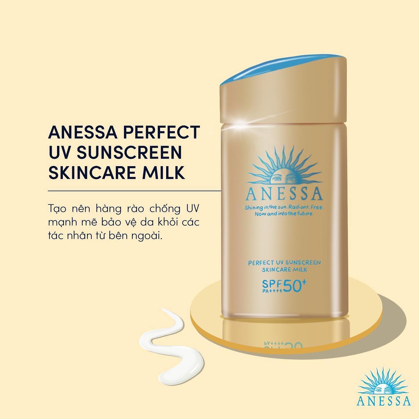 Kem chống nắng cho da dầu Anessa Perfect UV Sunscreen Skincare Milk SPF 50+, PA++++ Kissme Cosmetics