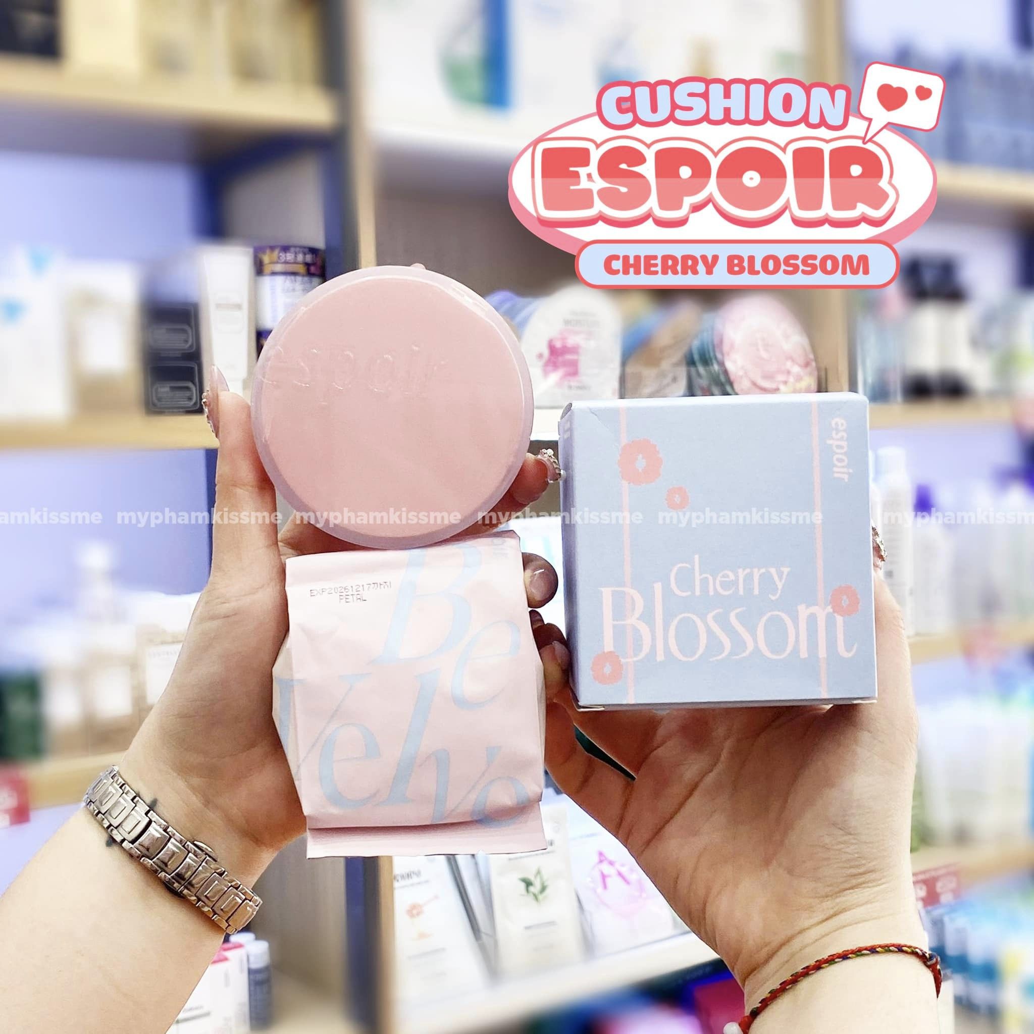 Phấn Nước Espoir Pro Tailor Be Velvet Cover Cushion New Class Cherry Blossom Edition