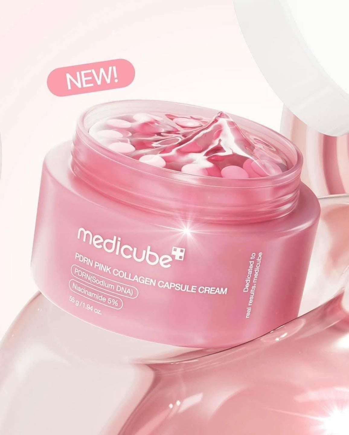 Kem dưỡng Medicube hồng PDRN pink collagen capsule cream