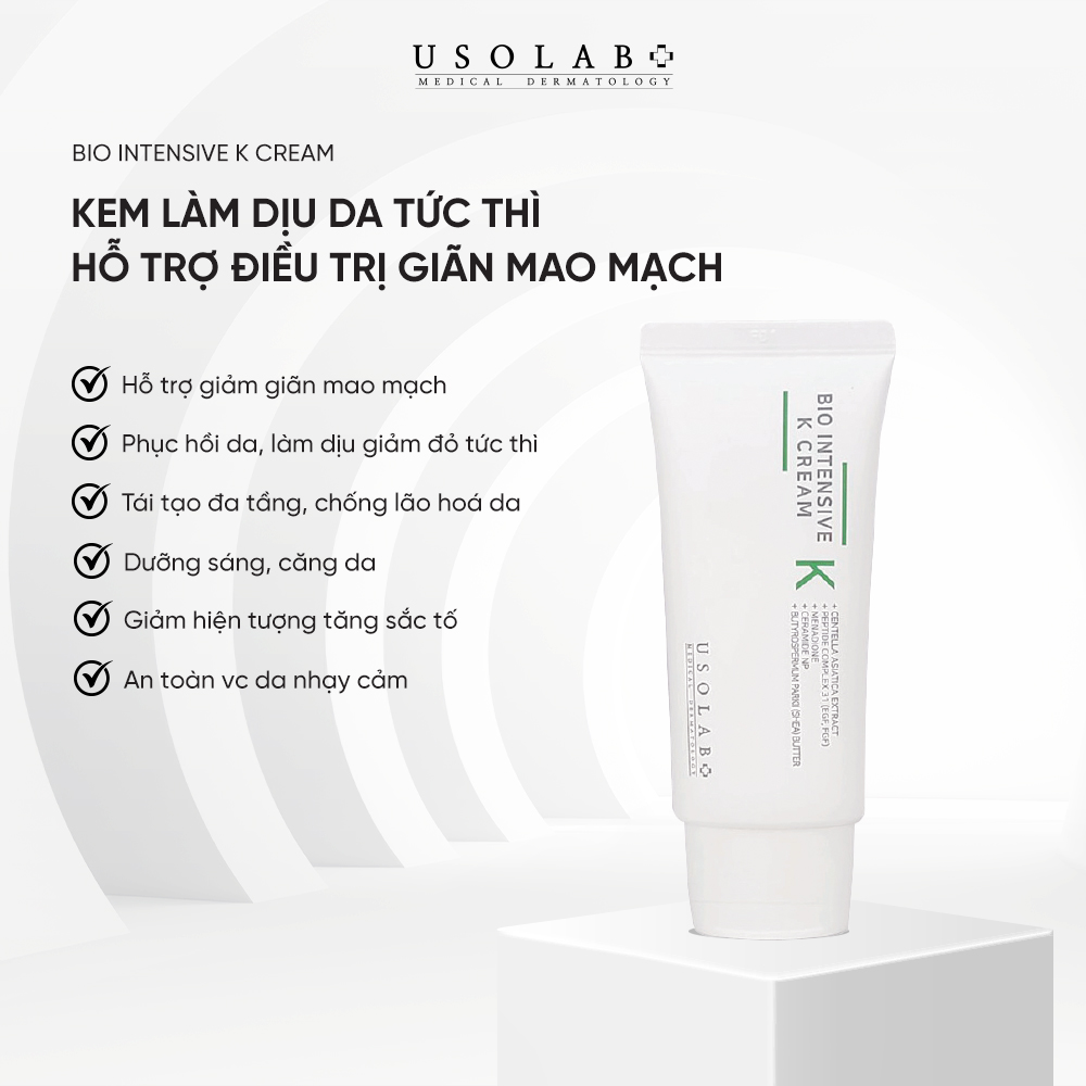 Công dụng Kem Dưỡng Phục Hồi Usolab Bio Intensive K Cream