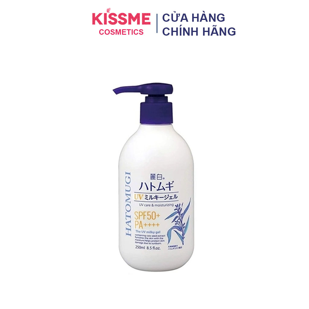 Sữa Dưỡng Thể Hatomugi UV Care & Moisturizing The UV Milky Gel 50+/PA++++ (250ml)