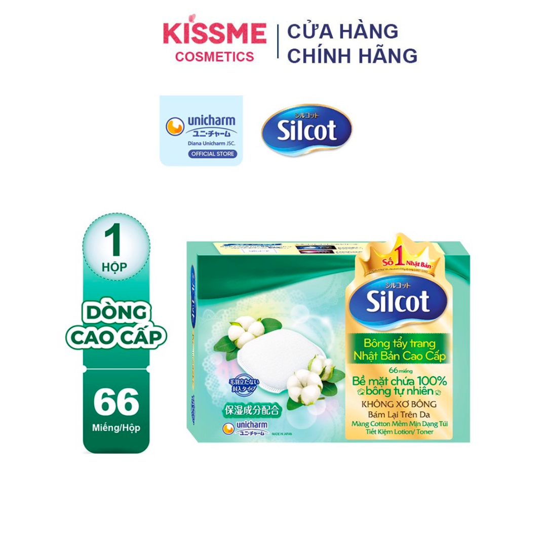 Bông Tẩy Trang Unicharm Silcot Premium Cao Cấp