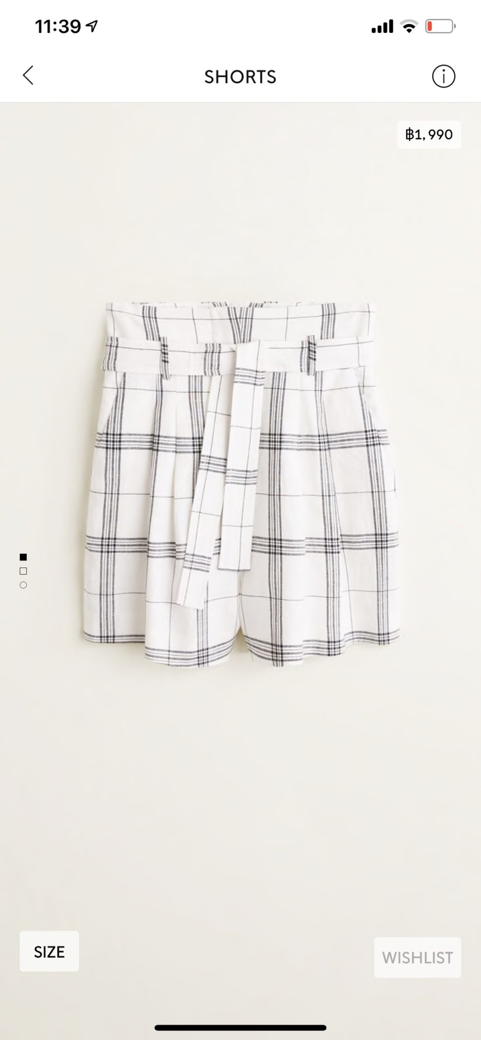 Short kẻ linen Mango