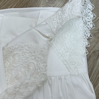 Sơ Mi Trắng Cổ Ren Top Style