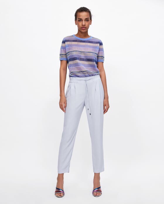 Quần baggy Voan cát Zara
